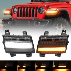 Sequential LED Turn Signal Lights for 2018-Later Jeep Wrangler JL & Gladiator JT