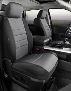 Neo™ Neoprene Custom Fit Truck Seat Covers; Bucket Seats; Adjustable Headrest; Side Airbags;