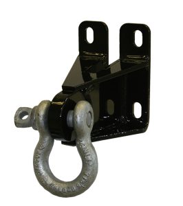 Elite Ranch D-Ring Mount; 2 Stage Black Powder Coated; Front; Fits All Black Steel Bumpers; Does Not Include D-Ring;