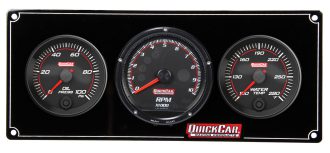 Redline 2-1 Gauge Panel OP/WT w/Recall Tach