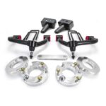 Front Leveling Kit; 2 in. Lift; w/Mini Leaf Kit/Alignment Bushings/U-Bolts/All Hardware/Allows Up To 35 in. Tire;