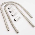 2-44in Stainless Heater Hose Kit w/Chrome Ends