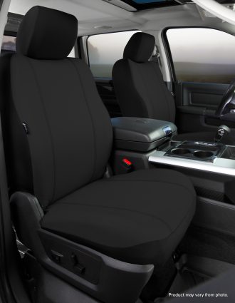 Seat Protector™ Custom Seat Cover; Black; Bucket Seats w/Non-Removable/Adjustable Headrests And Side AirBags;