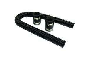 Radiator Hose Kit  36in w/Aluminum Caps Black