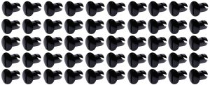 Oval Head Dzus Buttons .500 Long 50 Pack Black