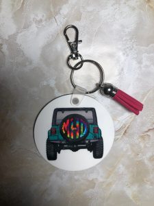 Monogrammed Keychain - 4X4 Keychain - Personalized Keychain - Keychain for Jeep