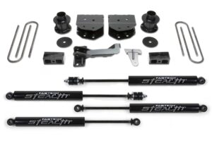 Budget Lift System w/Shock; w/Stealth Monotube Shocks; 4 in. Lift;