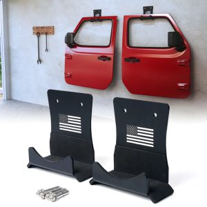 Jeep Wall Mount Door Storage Hangers with U.S. Flag