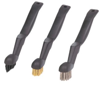 Deluxe Detail Brush Set; 3 pc. Set/Nylon/Brass/Stainless Steel;