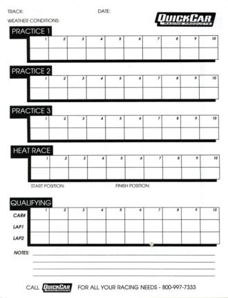 Time Organizer Sheets 100 Lap (50PK)