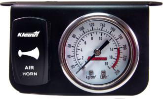 Air Pressure Gauge; Panel Mounted; 160 PSI; Single Needle; With Illuminated Momentary White Rocker Switch;