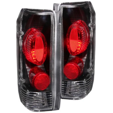 Tail Light Assembly; Clear Lens; Black Housing; Pair;