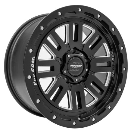 Cognos Series 61; Size 20x9; Bolt Pattern 5x150mm; Back Space 5 in.; Offset 0; Max Load 2500 lbs.; Satin Black/Milled Finish;