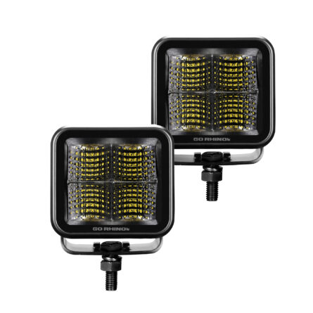 Go Rhino 750200321FCS Blackout Series - CUBEIT 2x2 LED Cube Flood Lights, Pair