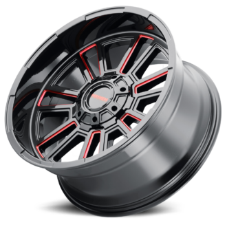 Mayhem 8115-2970BTR18 APOLLO (8115) GLOSS BLACK MILLED PRISM RED