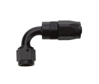 Reusable Hose End Black 90 Deg Elbow -6