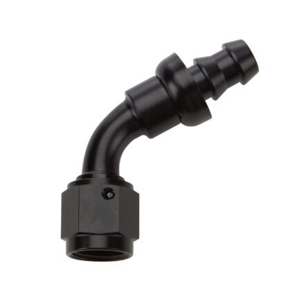 Pushlock Hose End Black 60 Deg Elbow -8