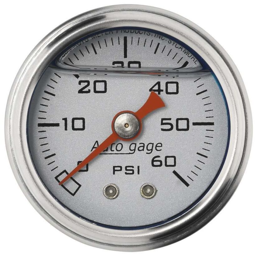 Tire Pressure Gauge 0-15 PSI 2-1/4in Glow