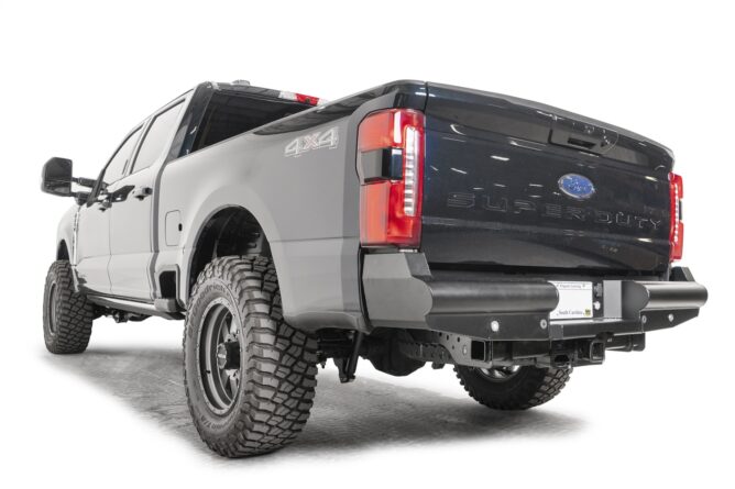 Elite Rear Bumper; Black Steel;