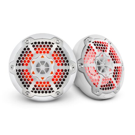 NXL 6.5" 2-Way Coaxial Marine Speaker With LED RGB Lights 100 Watts Rms 4-Ohm -White