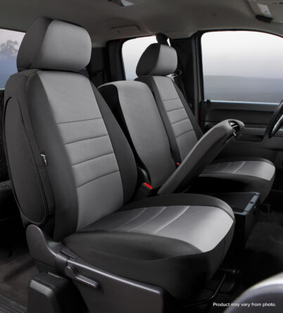 Neo™ Neoprene Custom Fit Truck Seat Covers; Split Seat; 40/20/40; Adj. Headrests; Built In Center Seat Belt; Side AirBags; Armrest/Storage; Center Cushion Compartment;