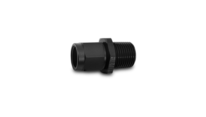 Female to Male Swivel Straight Adapter Fitting; Size: -3AN Female x 1/8in. NPT Male Swivel; 6061 Aluminum; Anodized Black;