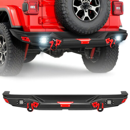 USA ONLY Rear Bumper with Winch Plate & D-ring Trailer for 2018-Later Jeep Wrangler JL