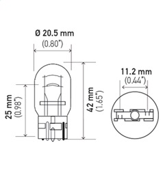 Hella 7443 HELLA 7443 Standard Series Incandescent Miniature Light Bulb