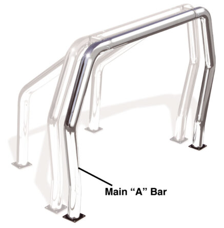 Go Rhino 90001C - Bed Bar Component - "A" Additional Bar - Chrome