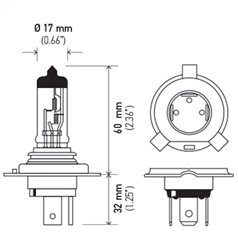 HELLA H4 Design Series Halogen Light Bulb; Twin Pack