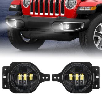 DOT Approved 4 Inch 30W LED Fog Lights for 2018-Later Jeep Wrangler JL Sport/Sport S and Gladiator JT Sport/Sport S