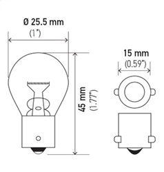 Hella 1683 HELLA 1683 Standard Series Incandescent Miniature Light Bulb