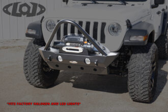 LOD Destroyer Shorty Front Bumper w Stinger Guard, Black Powder Coated - JT/JL