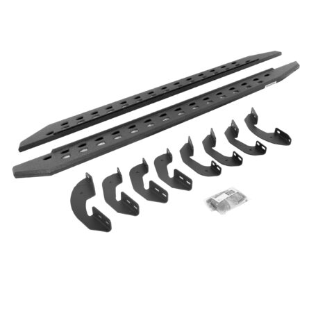 Go Rhino 69443973ST - RB20 Slim Running boards - Complete Kit: RB20 Slim Running board + Brackets - Textured Black