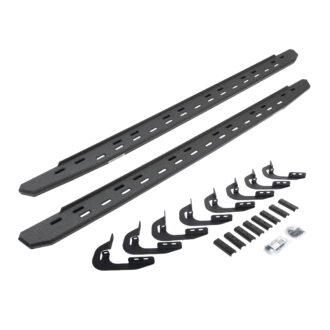 Go Rhino 69604787ST - RB30 Slim Line Running Boards with Mounting Bracket Kit - Protective Bedliner Coating