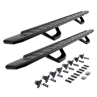 Go Rhino 6965168720PC - RB30 Running Boards with Mounting Brackets & 2 Pairs of Drops Steps Kit - Textured Black