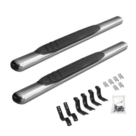 Go Rhino 684412652PS - 4" OE Xtreme SideSteps With Mounting Bracket Kit - Polished Stainless Steel