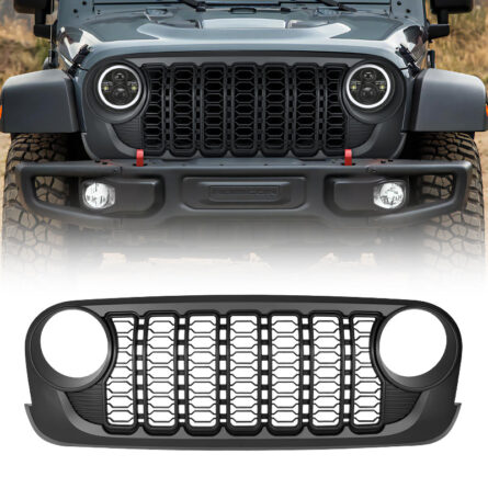 Front Mesh Grille with 2024 Wrangler JL Style for Jeep Wrangler JK