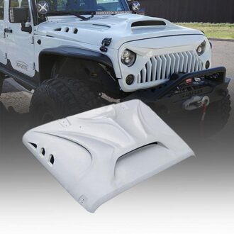 Jeep White Color Fiber Glass Hood for Wrangler JK JKU