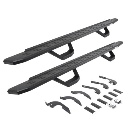 Go Rhino 6964328020T RB30 Running Boards W/Mounting Brackets, 2 Pairs Drop Steps Kit -Double Cab Only