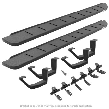 Go Rhino - 6344328020T - RB10 Running Boards with Mounting Brackets, 2 Pairs Drop Steps Kit - Protective Bedliner coating