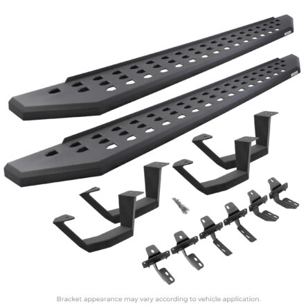 Go Rhino - 6944328020PC - RB20 Running Boards with Mounting Brackets, 2 Pairs Drop Steps Kit - Textured Black