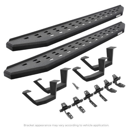 Go Rhino - 6944328020T - RB20 Running Boards with Mounting Brackets, 2 Pairs Drop Steps Kit - Protective Bedliner coating