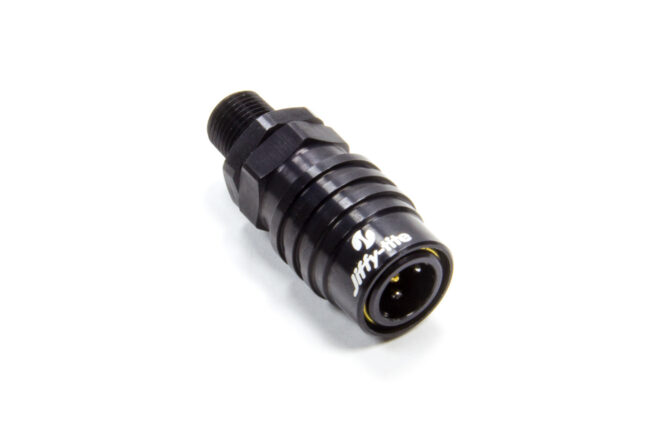 Q/R 1/8 NPT Straight Socket Valved Black