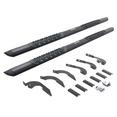 Go Rhino - V3443280T - V-Series V3 Aluminum Side Steps and Mounting Brackets Kit - Textured Black  - Textured Black