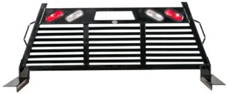 HD Headache Rack; Full Louvered; Incl. Lights; Heavy Duty Fully Welded One-Piece Design;