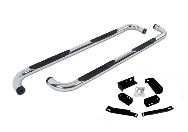 Big Country 372763 3" Round Classic Side Steps - Complete Kit with Brackets