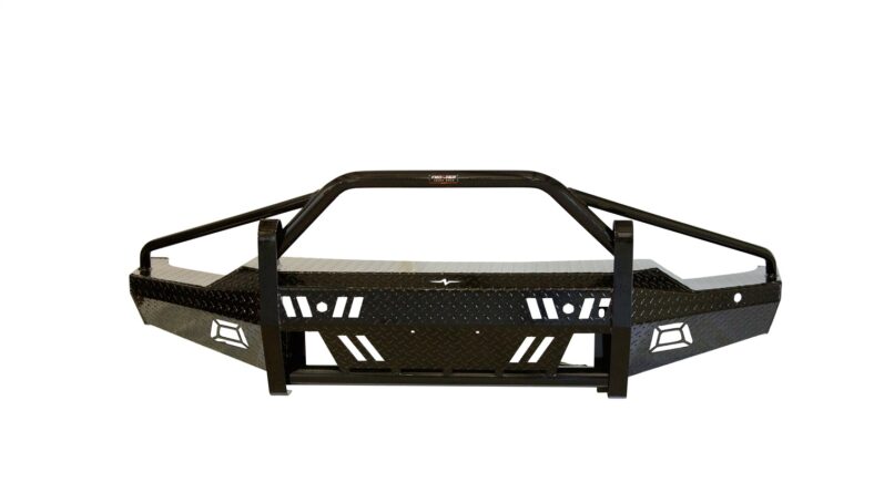 Xtreme Front Bumper Replacement; Black Powder Coated; Accommodates Factory Sensors;