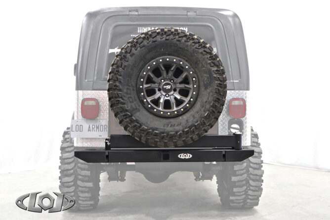 CJ Destroyer Expedition Series Rear Bumper w/ Tire Carrier (Black Powder Coated)