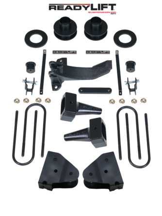 SST® Lift Kit; 3.5 in. Front/5 in. Rear Lift; For 1 Pc. Drive Shaft; 5 in. Rear Tapered Blocks;